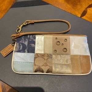 Coach Leather and Suede Wristlet